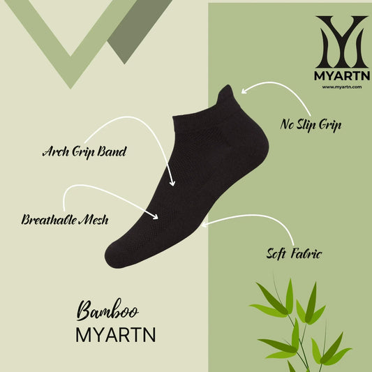 Bamboo Collar Socks – Black