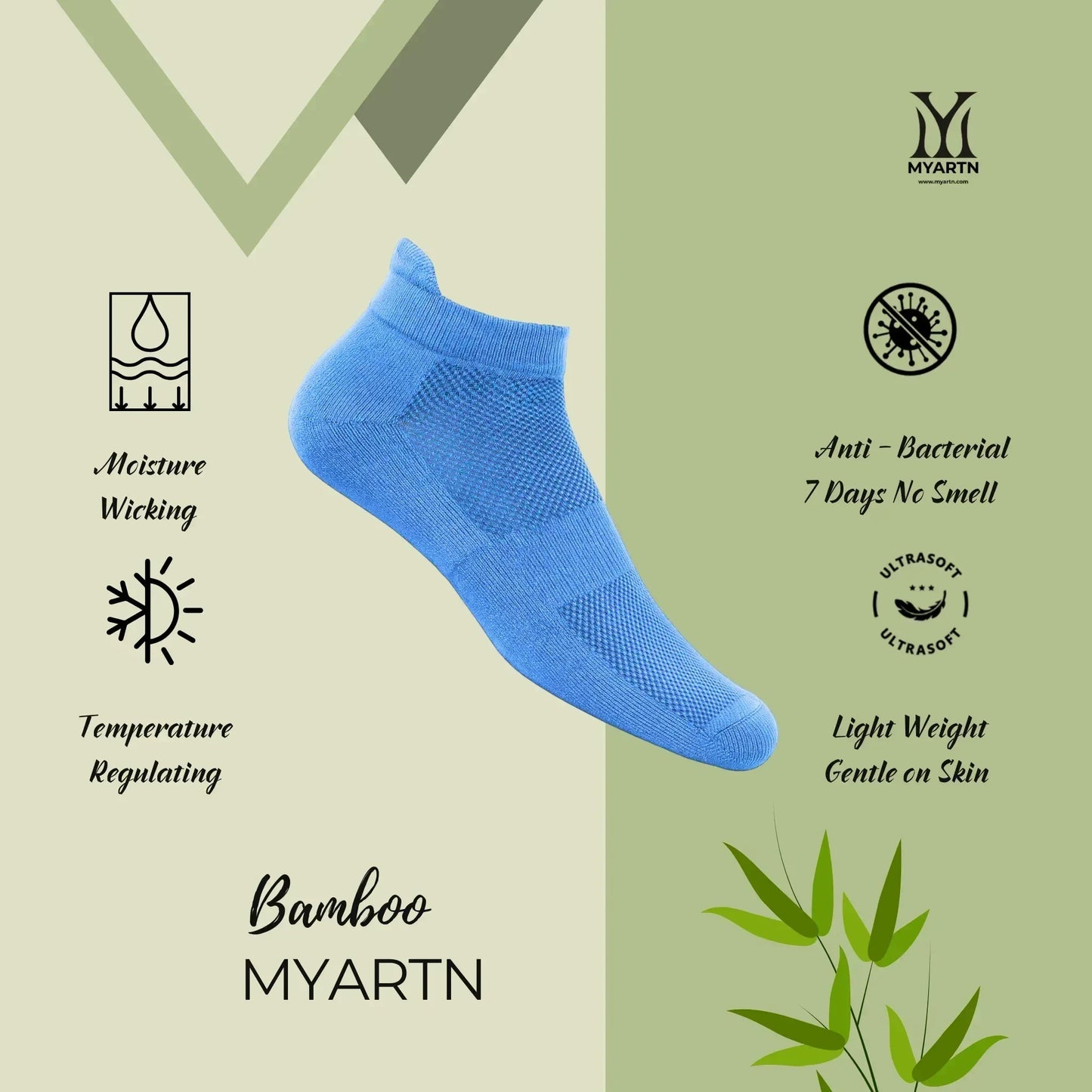Bamboo Collar Socks – Royal Blue