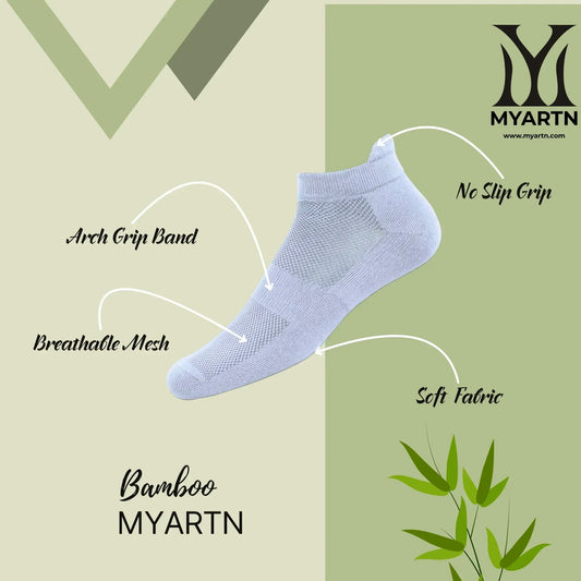 Bamboo Collar Socks – White