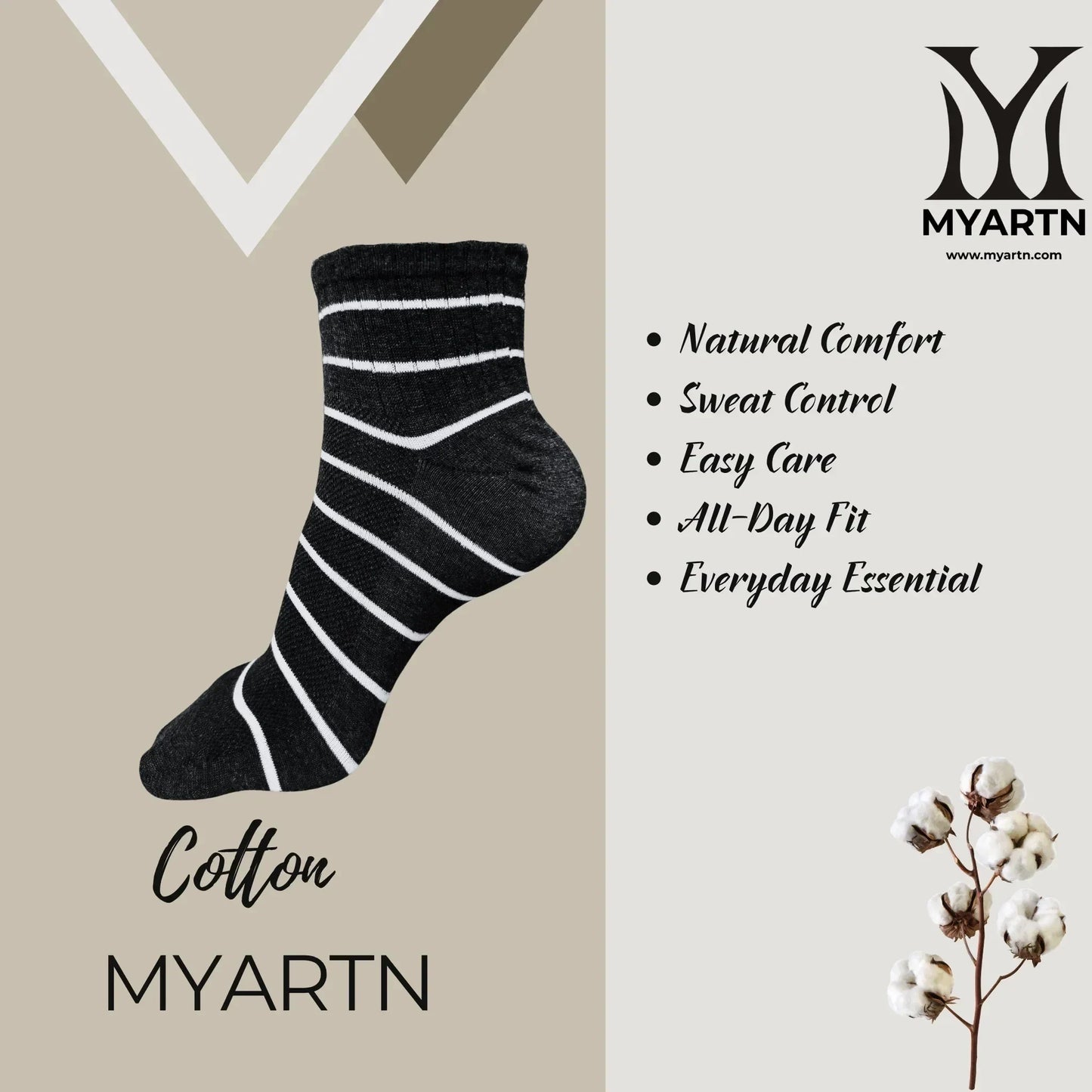 Black Ankle Socks with Textured Knit Design ( Pack of 5)