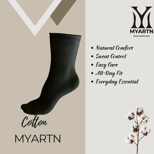 Black Crew Socks with Textured Knit Design ( Pack of 5)