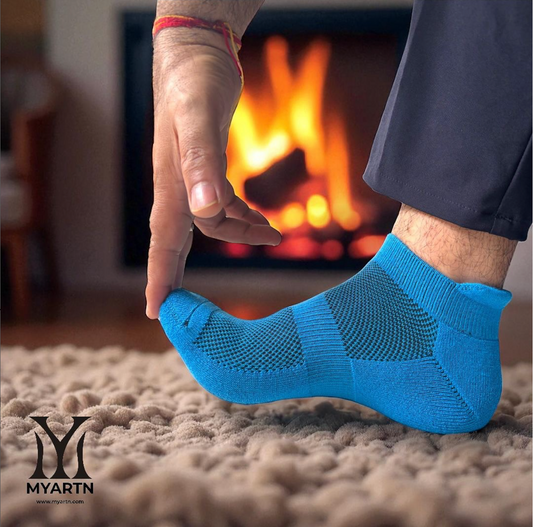 Bamboo Collar Socks – Royal Blue