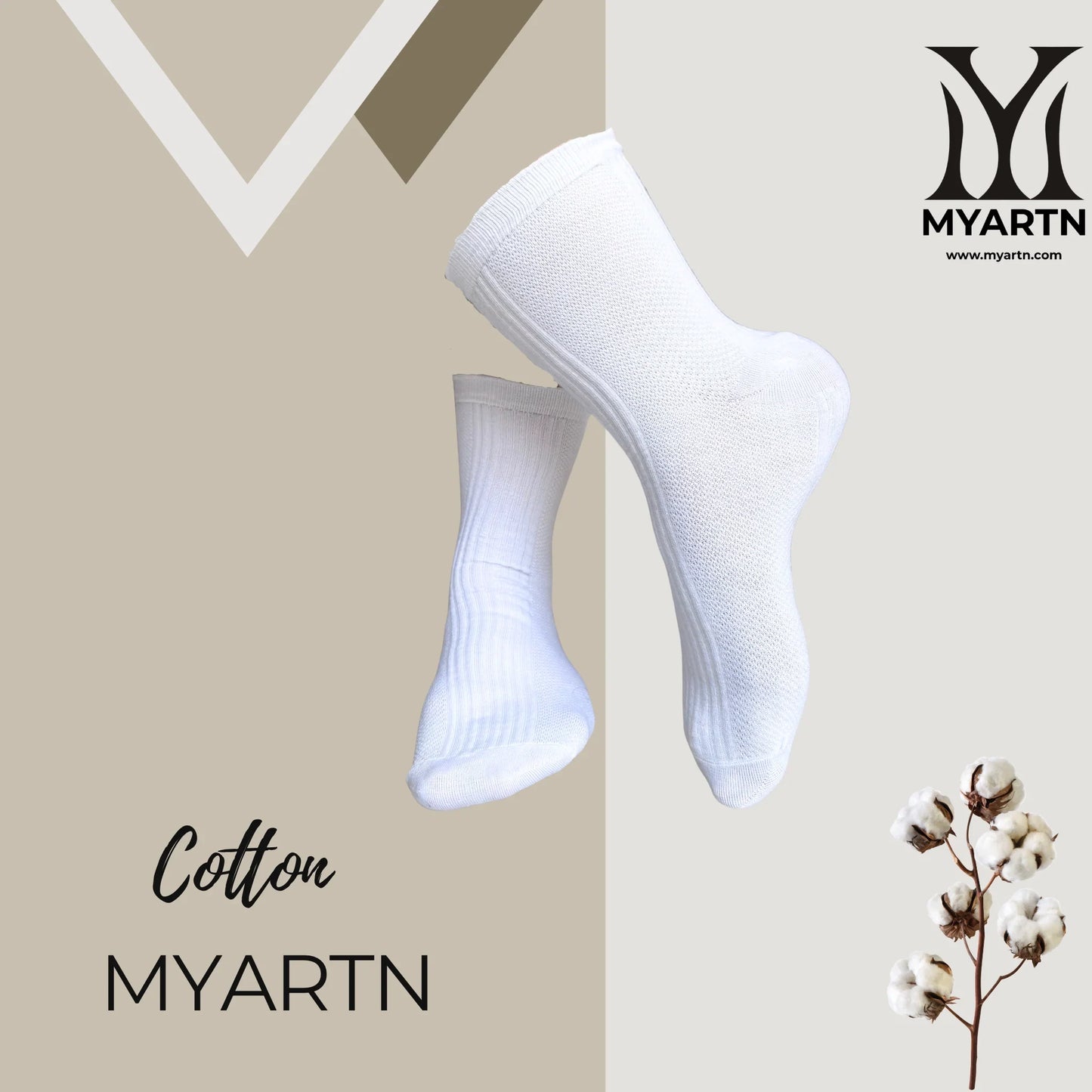 White Crew Socks with Textured Knit Design ( Pack of 5)