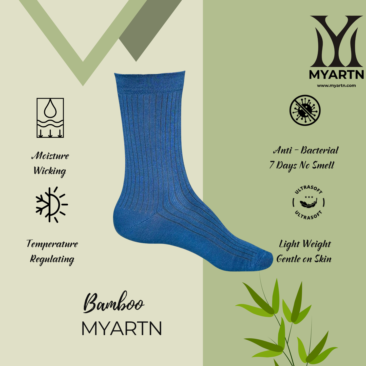 Bamboo Formal Socks – Navy Blue
