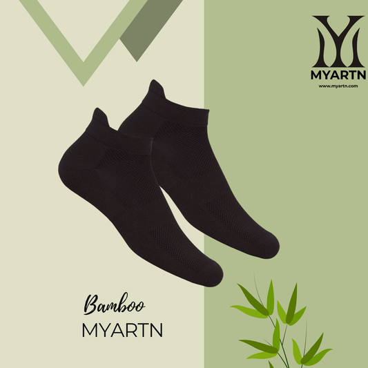 Bamboo Collar Socks – Black