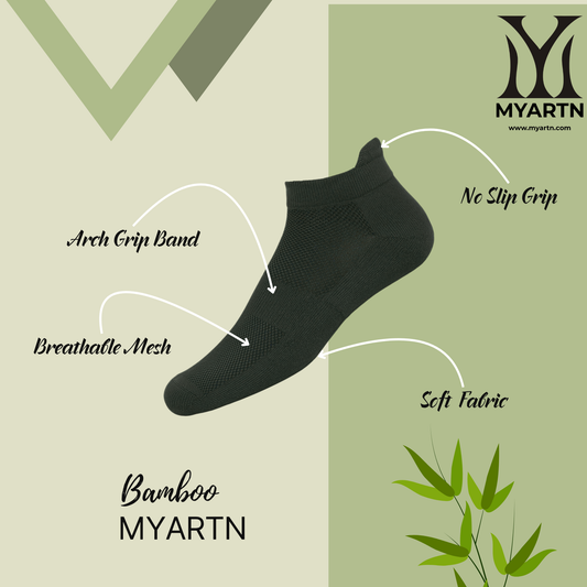 Bamboo Collar Socks – Dark Grey