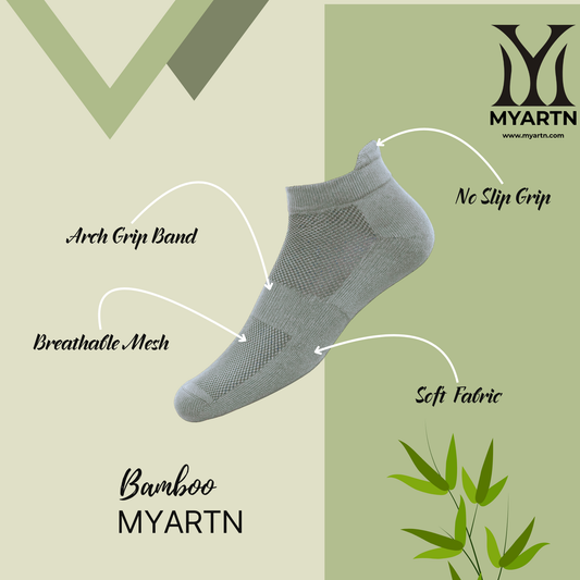 Bamboo Collar Socks – Light Grey