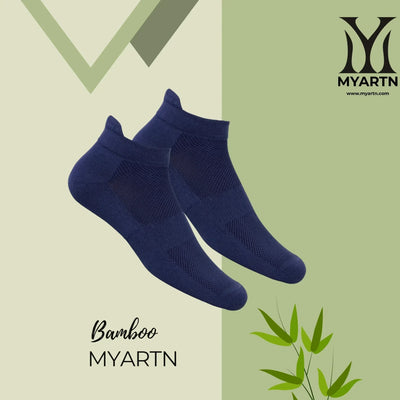 Bamboo Collar Socks – Navy Blue