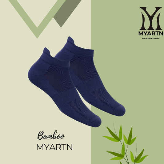 Bamboo Collar Socks – Navy Blue