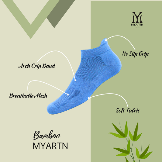 Bamboo Collar Socks – Royal Blue