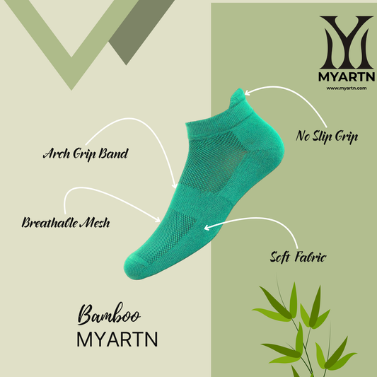 Bamboo Collar Socks – Royal Green