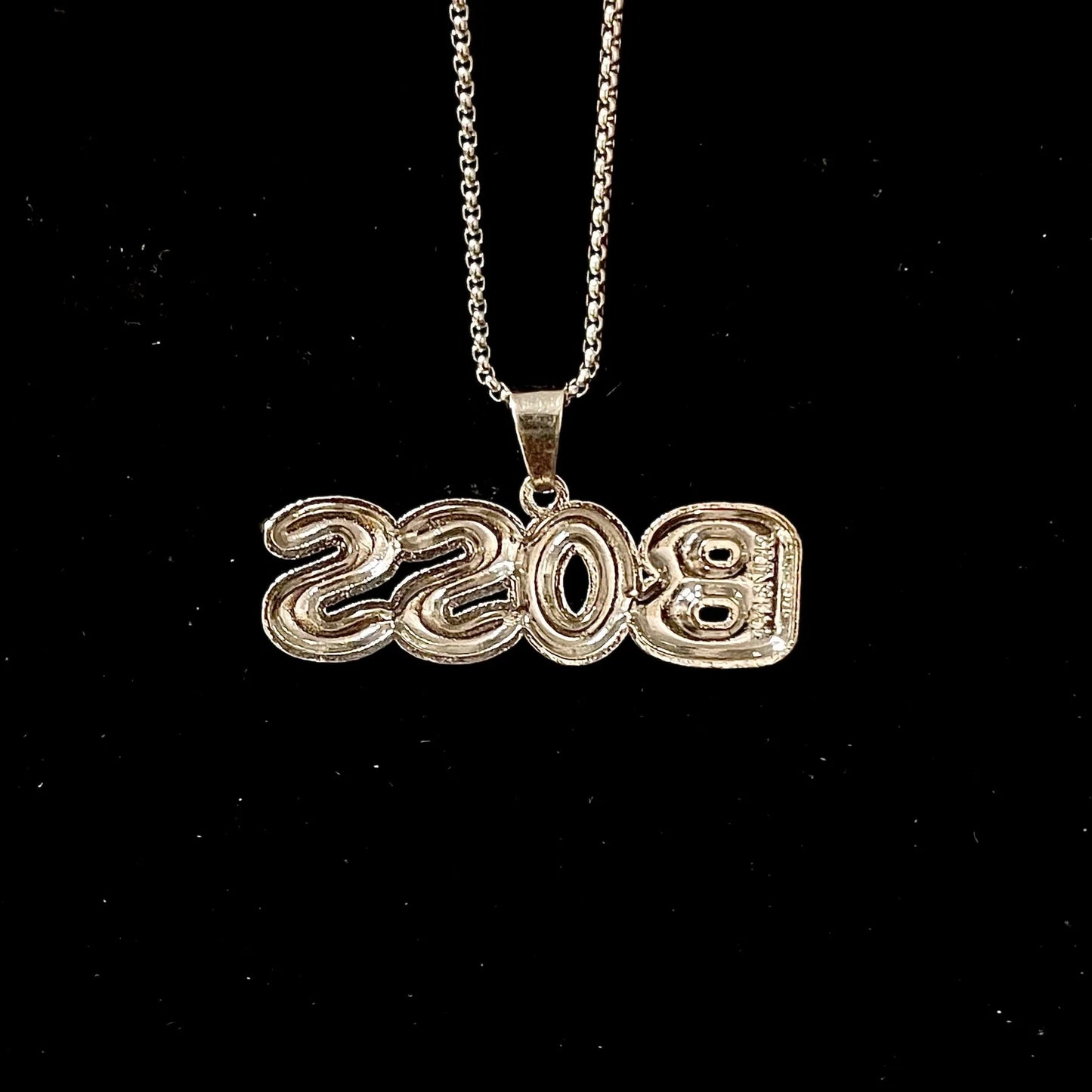 Men's Stainless Steel  Pendent Boss  Iced out Chain - Silver
