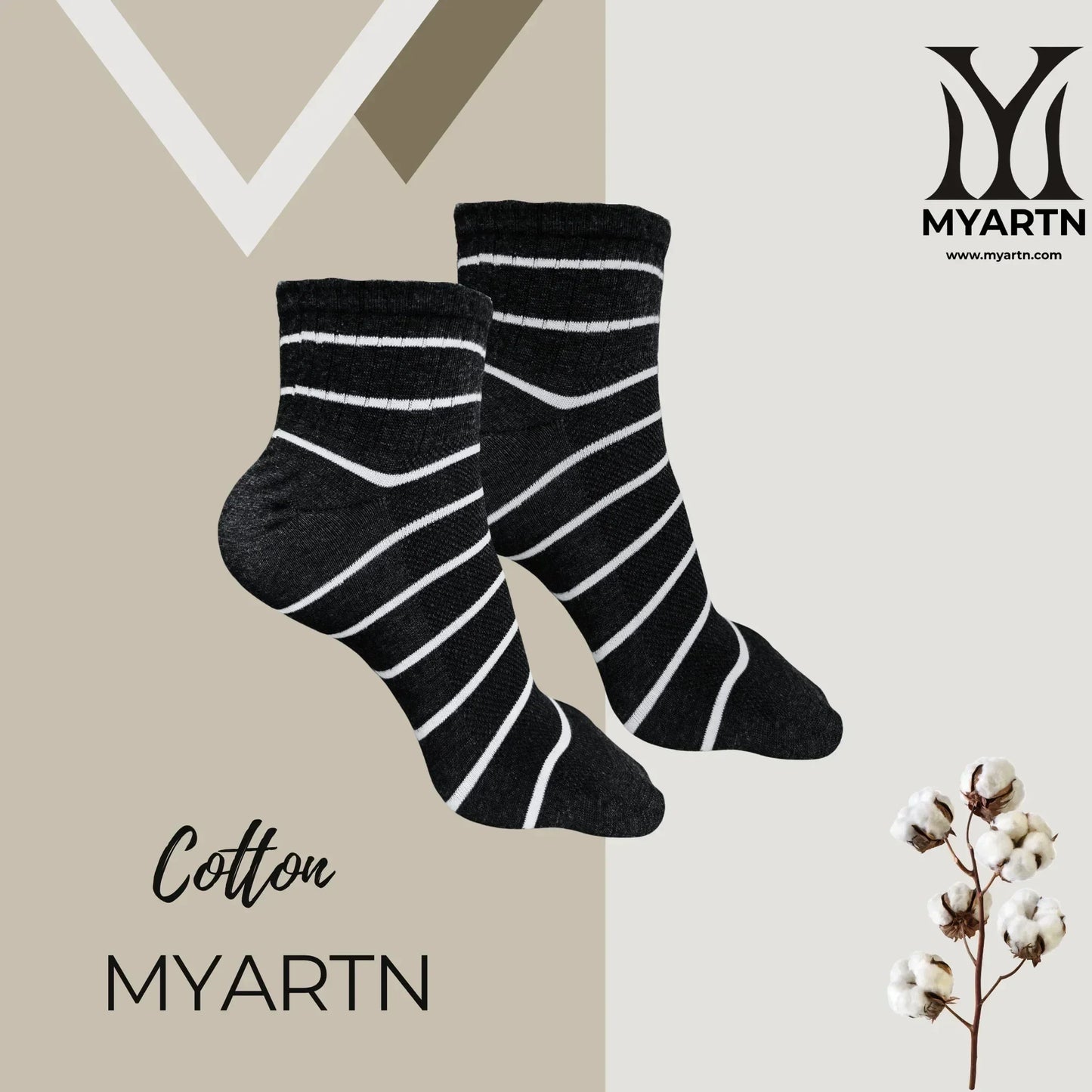 Black Ankle Socks with Textured Knit Design ( Pack of 5)