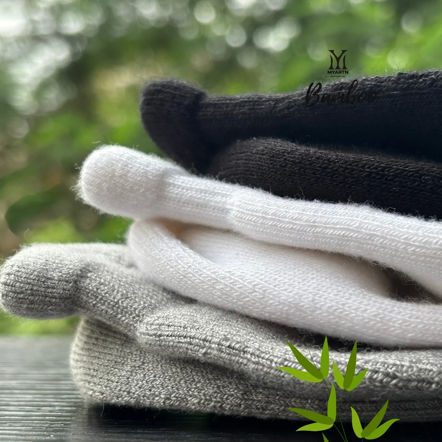 Bamboo Collar Pack of 3 – Black + White + Light Grey