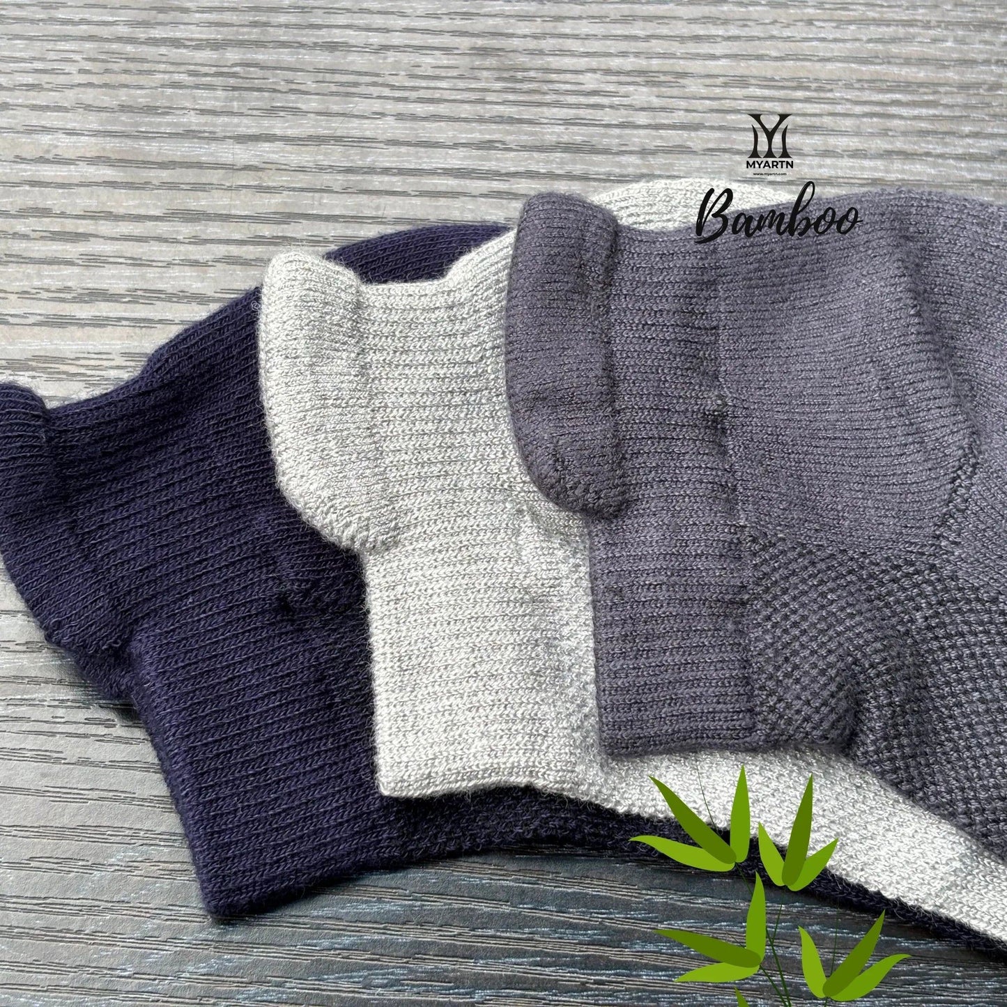 Bamboo Collar Pack of 3 – Dark Grey + Light Grey + Navy Blue