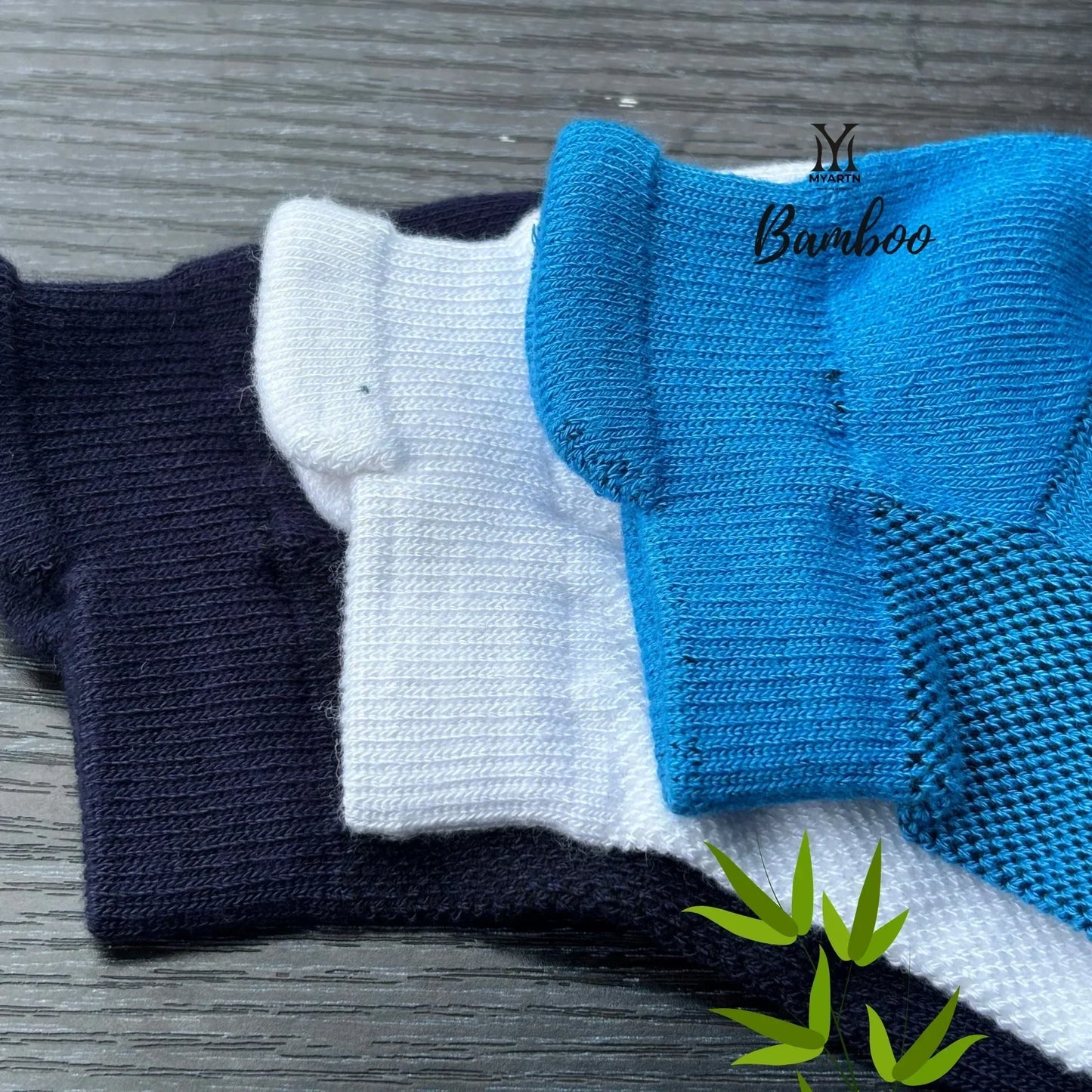 Bamboo Collar Pack of 3 – Navy Blue + Royal Blue + White